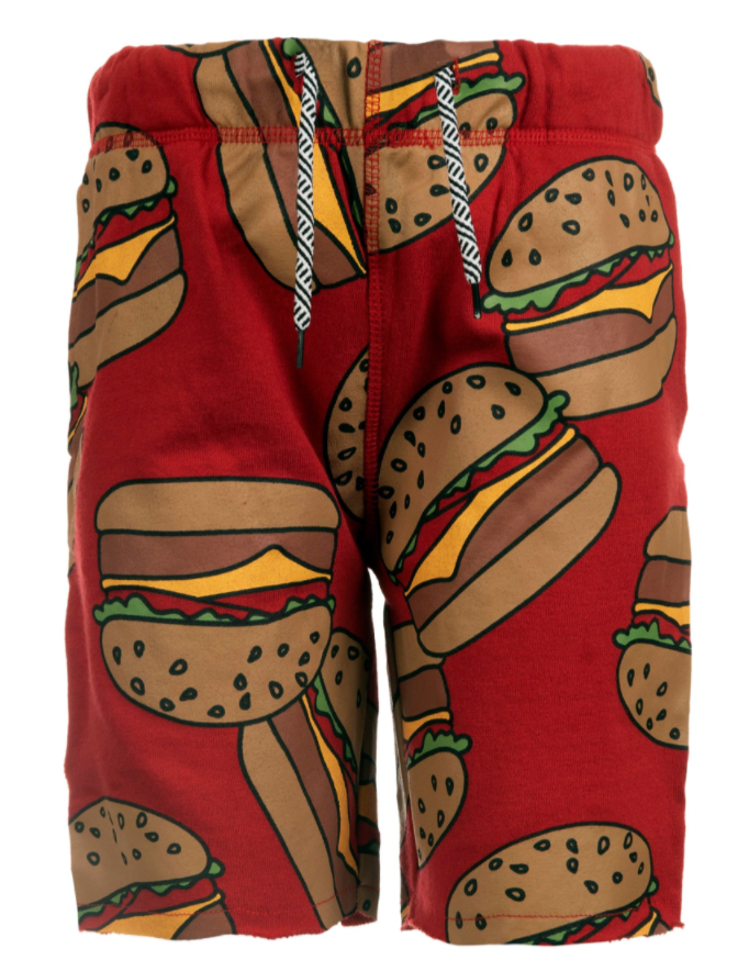 Boys cheeseburger shorts
