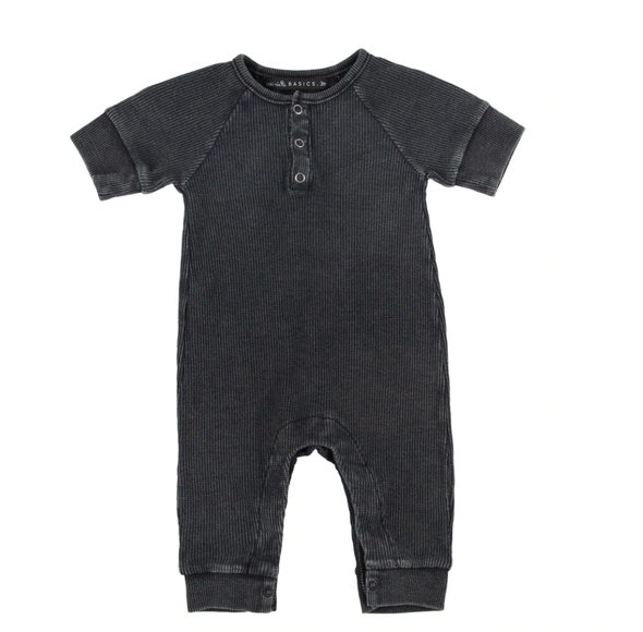 black baby boy romper