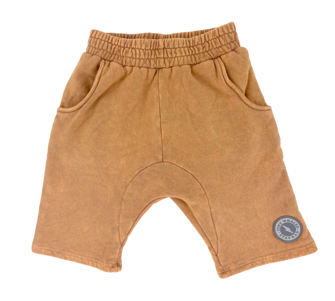 Tiny Whales cozy shorts mineral rust