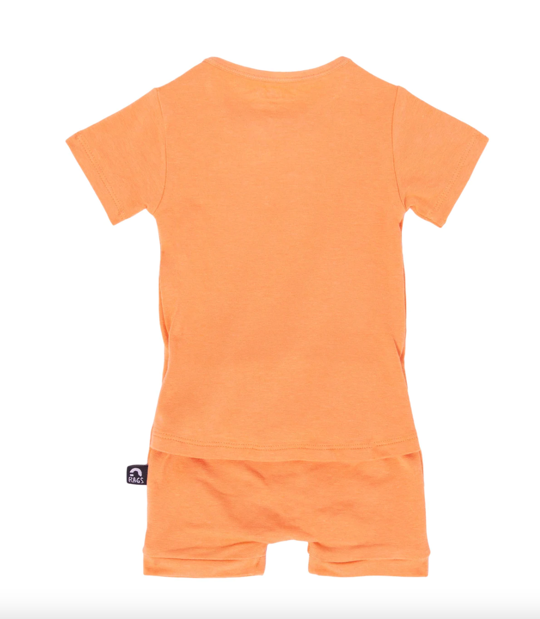 Rags - Essentials Infant Peekabooty Short Sleeve Shorts Romper in Copper Tan