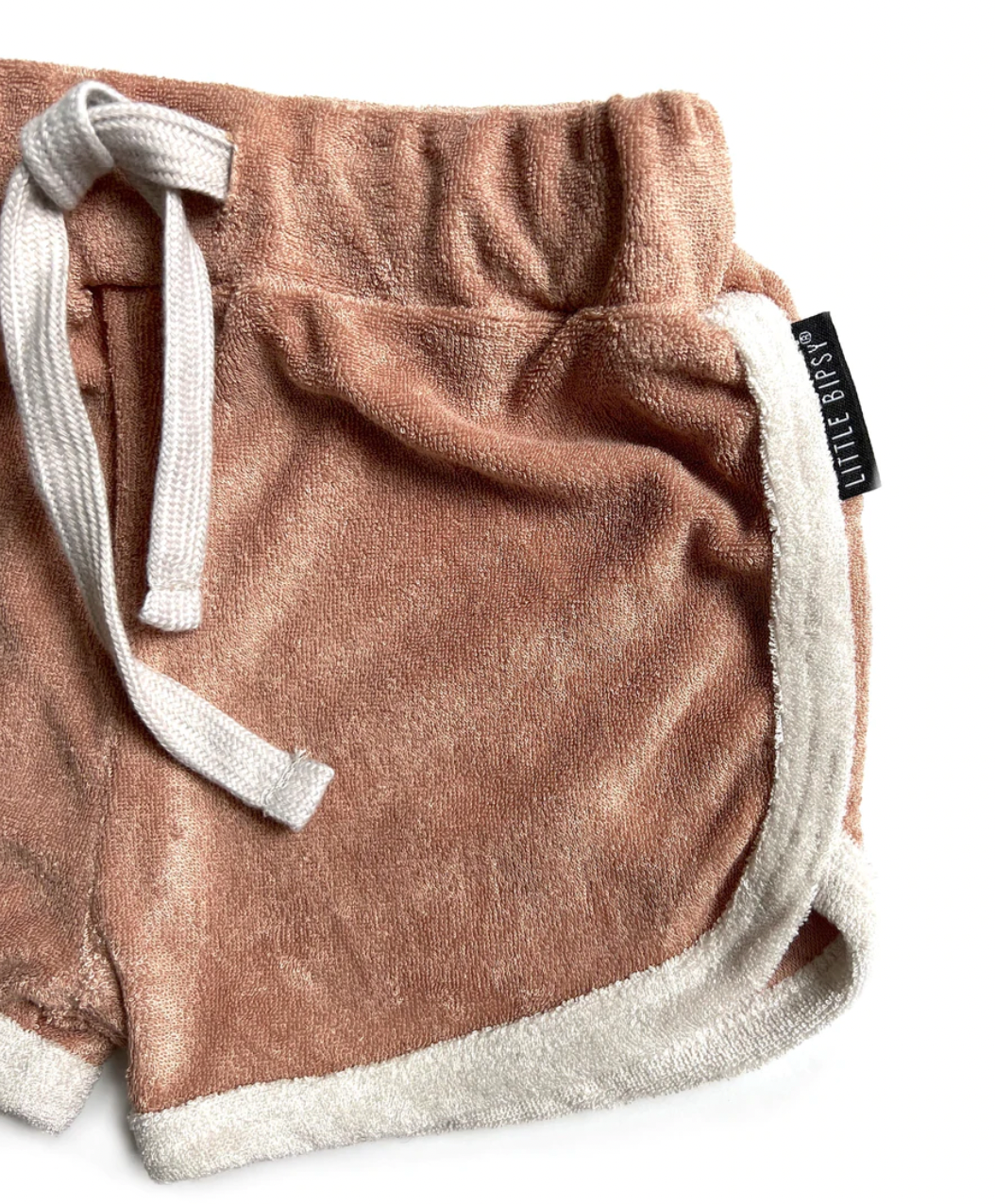 Little Bipsy - Terry Cloth Track Shorts in Cinnamon