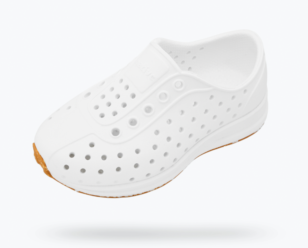 Native - Kids' Robbie Shoe - Shell White + Speckle Rubber