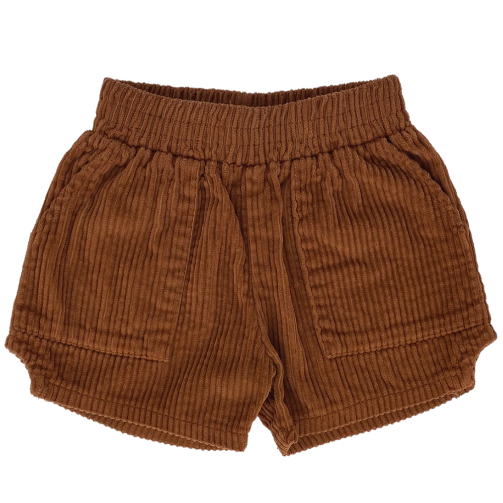 Tiny Whales childrens camel cord shorts