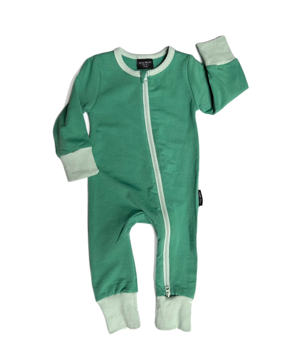 Little Bipsy - 2-Way Zip Romper in Kiwi