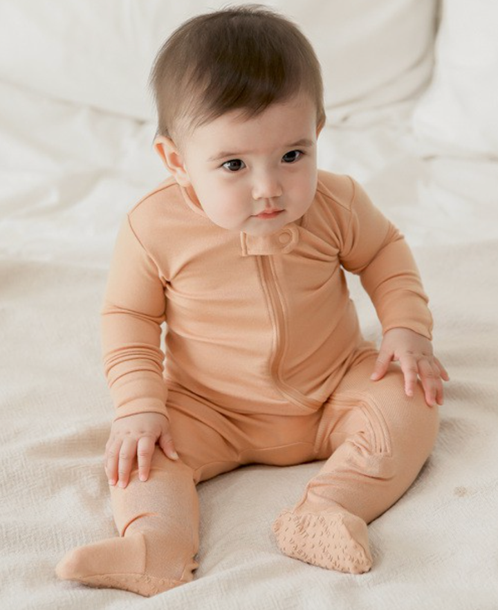 Basic Baby Modal Footies in Warm Sand