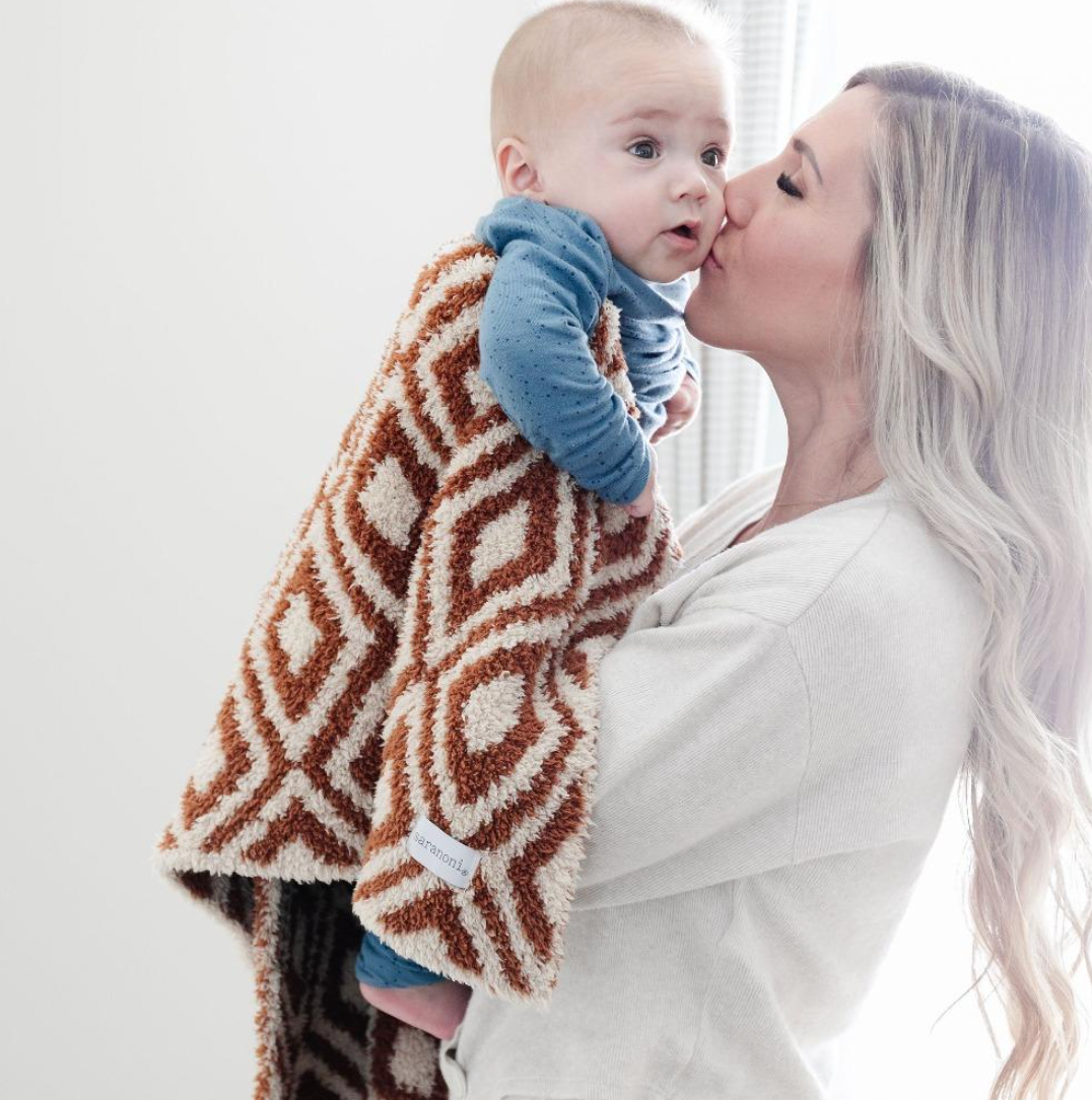 Saranoni Double Layer Patterned Bamboni Receiving Blankets Roman Leo Cool Trendy Boys Clothes
