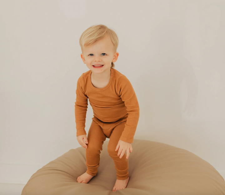Babysprouts - Ribbed Lounge Set in Butterscotch