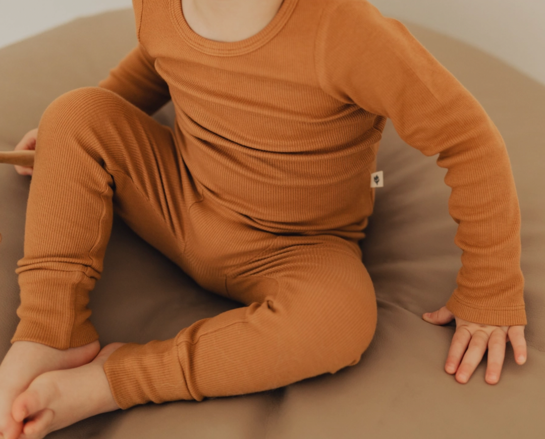 Babysprouts - Ribbed Lounge Set in Butterscotch