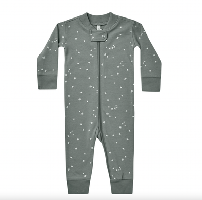 Quincy Mae organic baby sleeper green