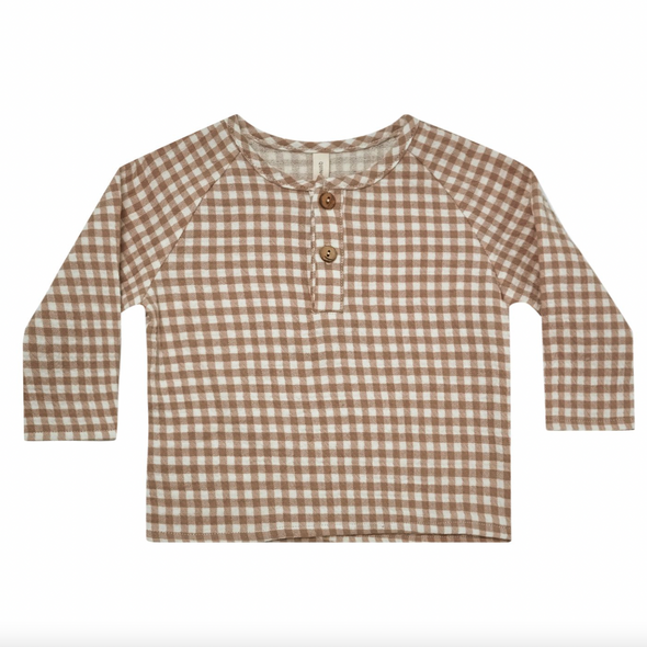 Quincy Mae baby gingham shirt