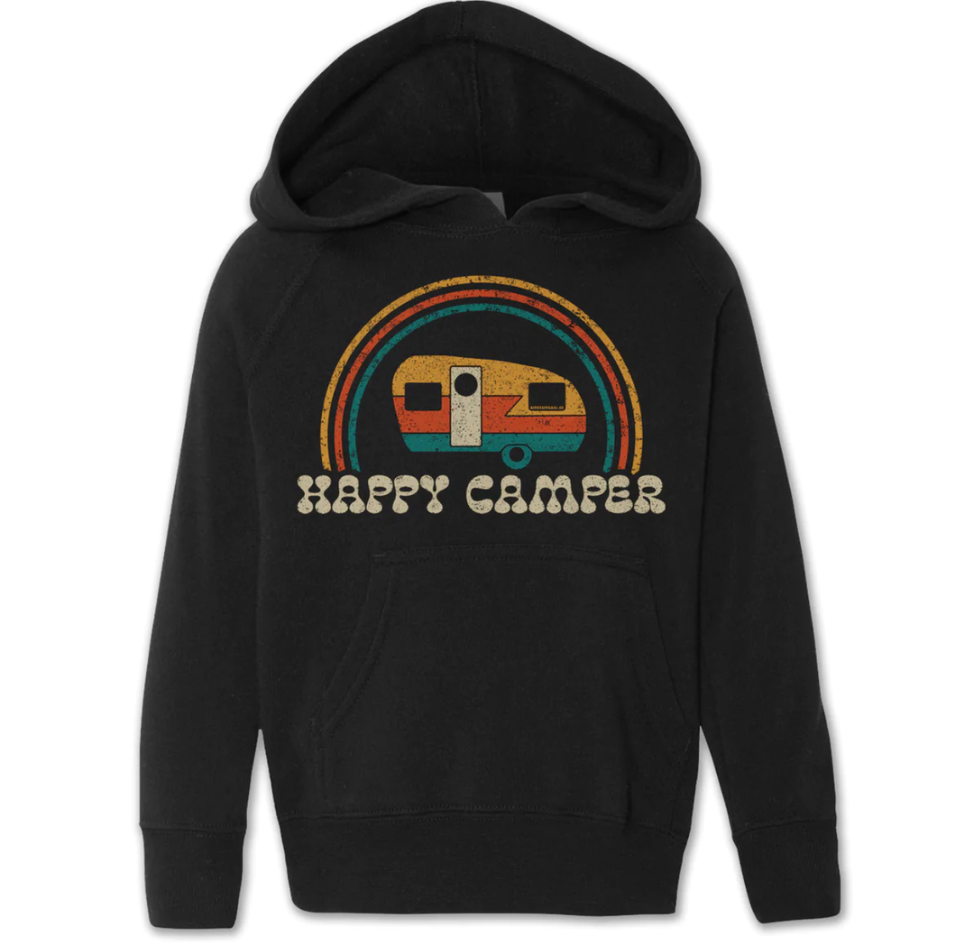 Rivet Kids - Happy Camper Hoodie in Black