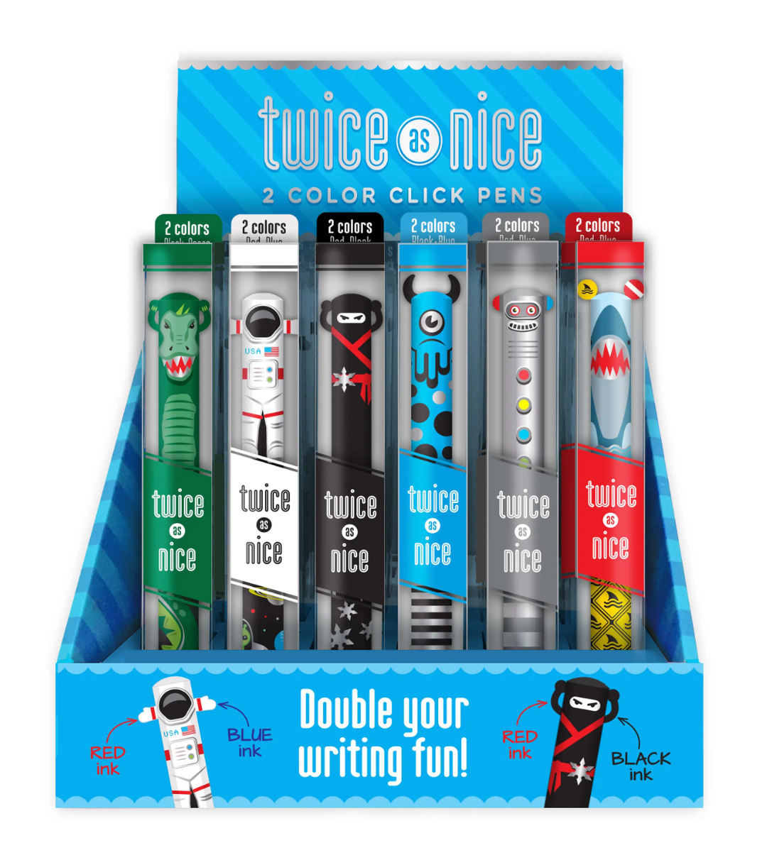 Snifty - Twice As Nice Metallic Two-Color Click Pen