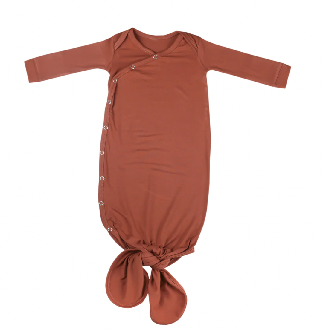 Copper Pearl - Newborn Knotted Gown in Moab