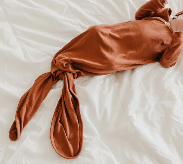 Copper Pearl - Newborn Knotted Gown in Moab