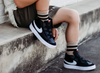 Kickin It Up Socks - Coco w/ Black Stripes