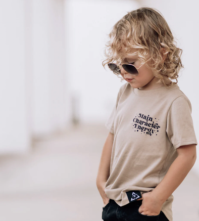 Trilogy Design Co - Main Character Energy Tee in Tan