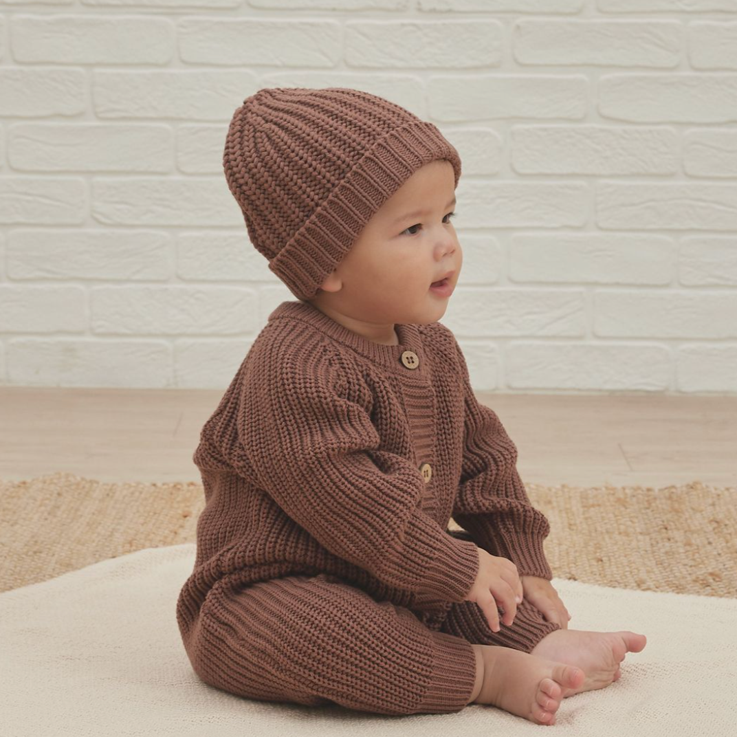 Quincy Mae - Knit Beanie in Pecan