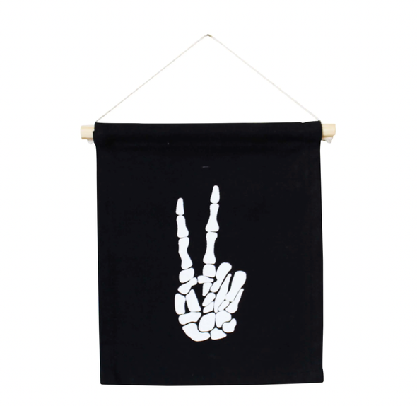Imani Kids - Skeleton Peace Hang Sign in Black