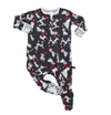 Peregrine Kids - Santa Dogs Bamboo Fitted Sleeper in Black