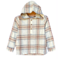 City Mouse - Flannel Hoodie in Light Taupe Plaid