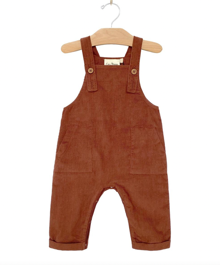 City Mouse - Corduroy Overalls in Rust