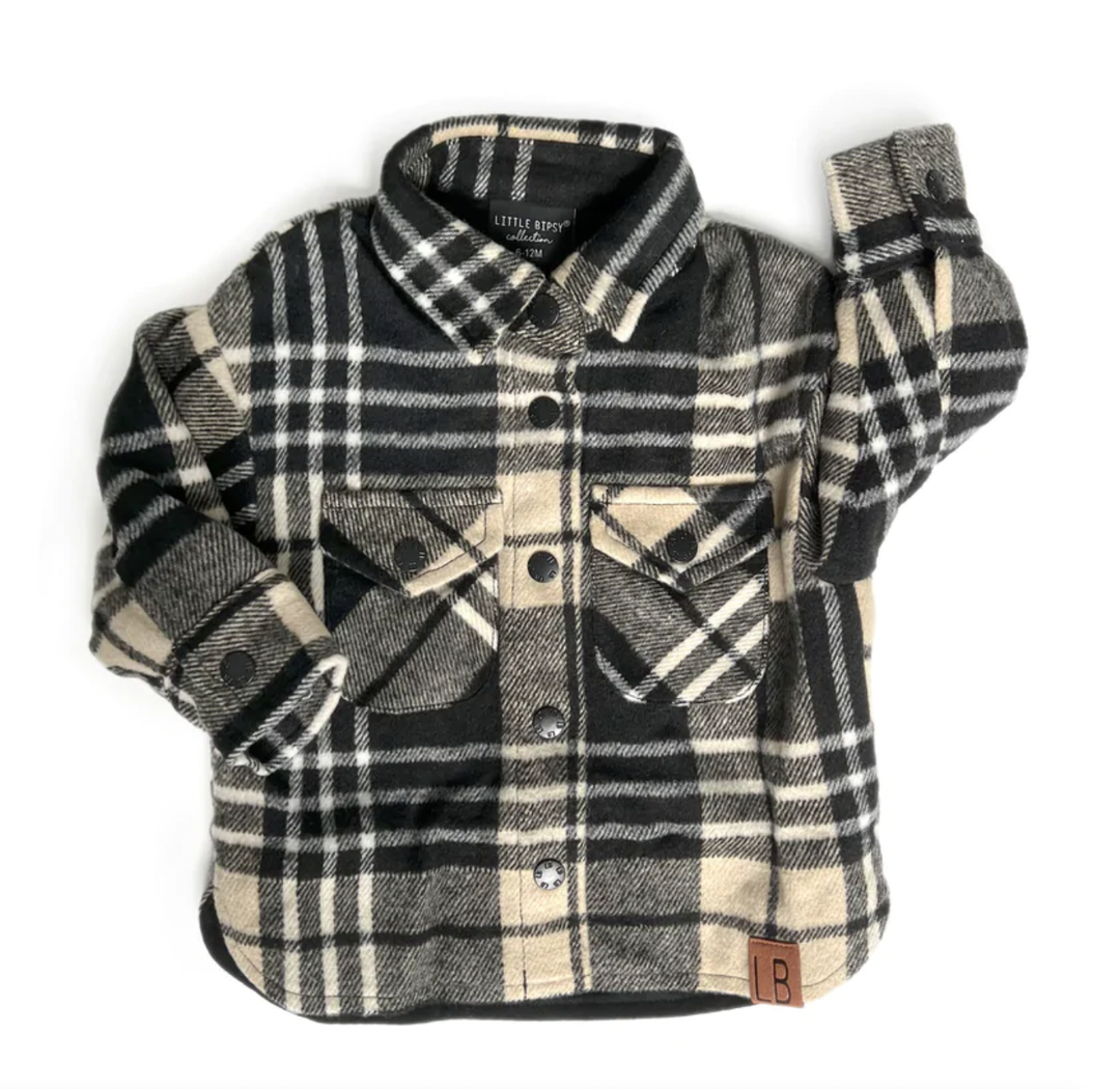 Little Bipsy - Flannel Shacket in Toasty