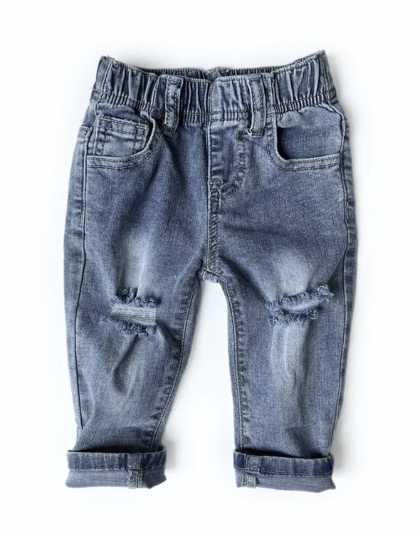 Little Bipsy - Relaxed Fit Distressed Denim