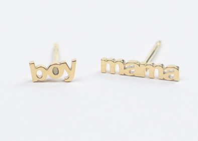 LeLaLo - Boy Mama Earring Set in Gold