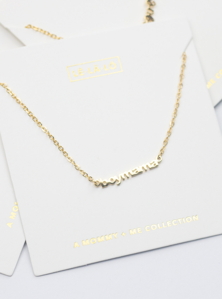 LeLaLo - Women's Boy Mama Necklace in Gold