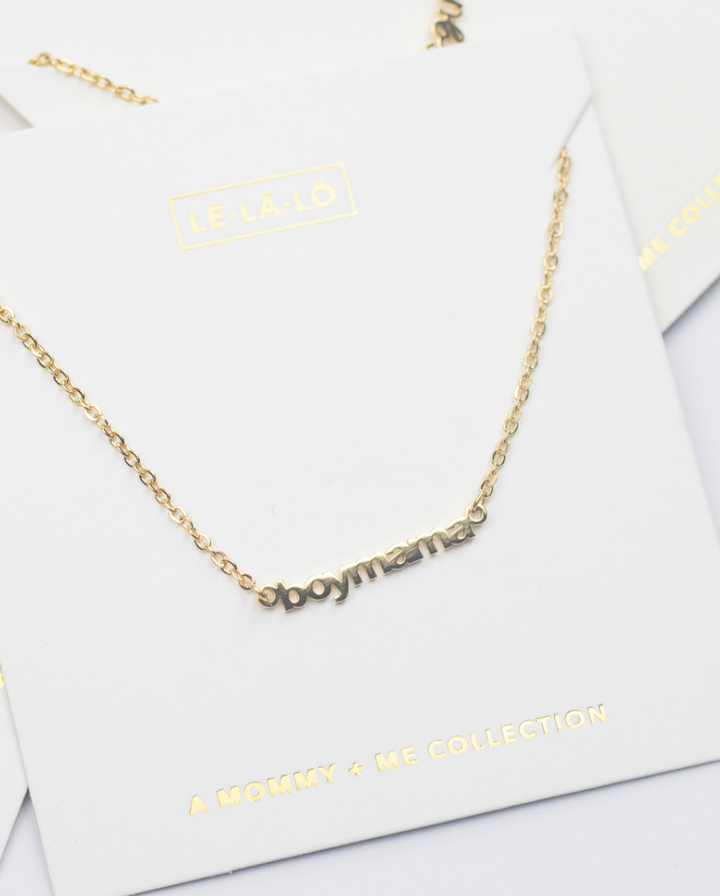 LeLaLo - Women's Boy Mama Necklace in Gold