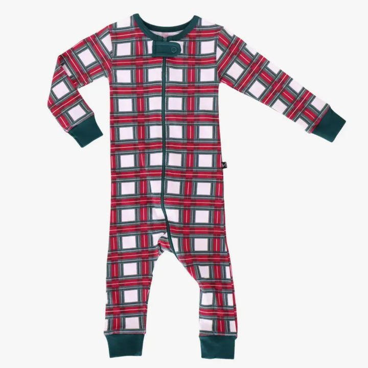 Tartan plaid baby holiday pajamas