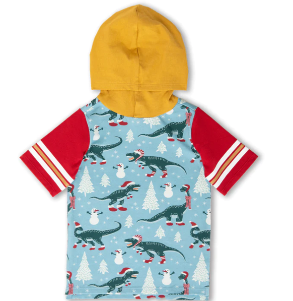 Rags holiday dinos hooded tee