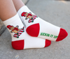 Kickin It Up Socks - White with Gingy