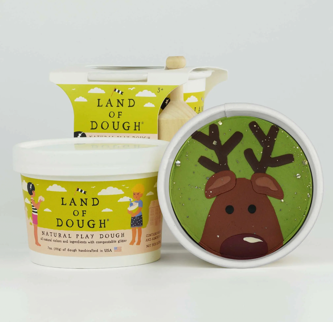 Land of Dough - Luxe Cup Natural Play Dough - Reindeer Games