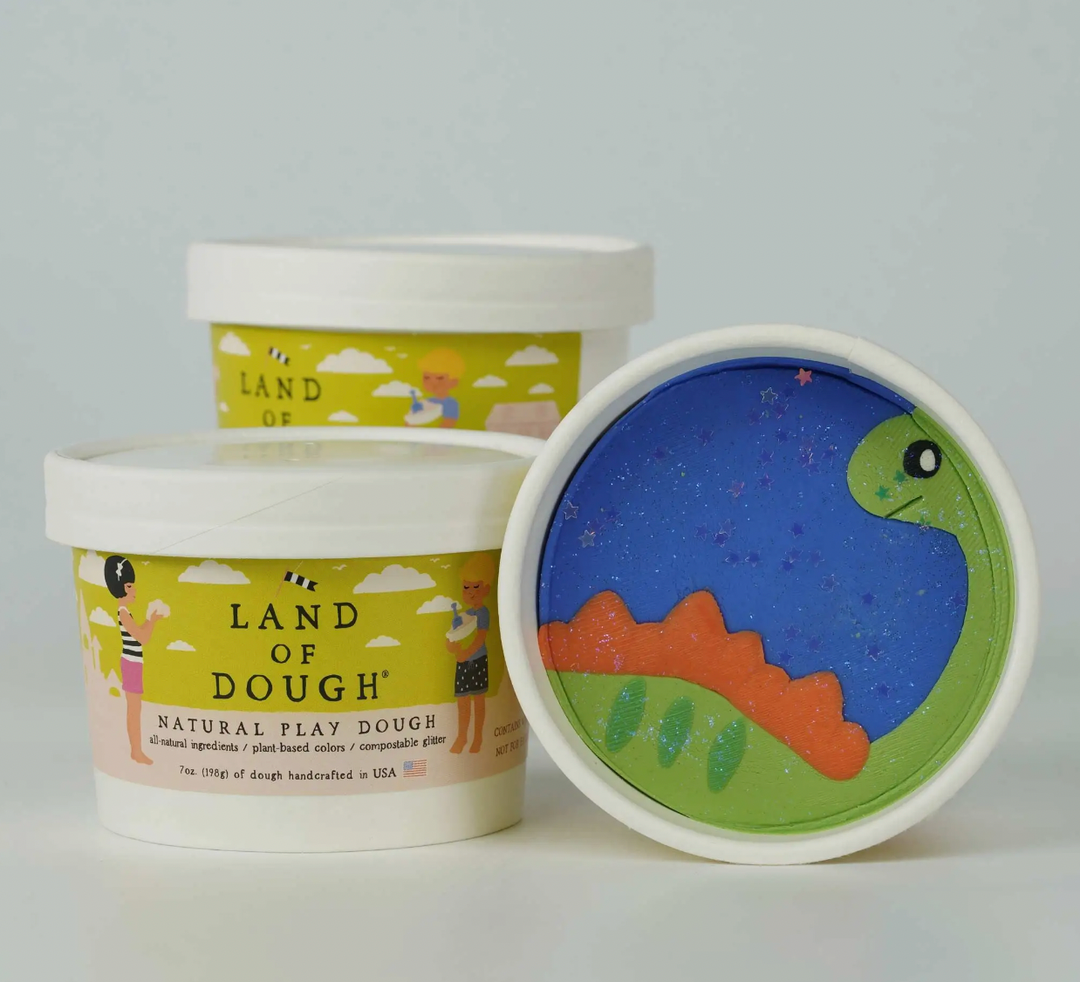 Land of Dough - Luxe Cup Natural Play Dough - Dino-Dough