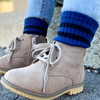 Kickin It Up Socks - Lane Dark Blue w/ Black Stripes