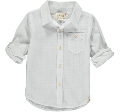 Me & Henry - Gauzey Woven Button Up in White