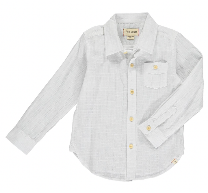 Me & Henry - Gauzey Woven Button Up in White