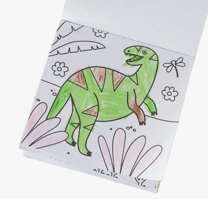 Ooly - Carry Along Crayon and Coloring Book Kit - Dinoland