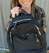 Savvy Mom Backpack in Black Nylon