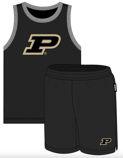 Authentic Brand - Purdue University Two-Piece Tank/Shorts Set in Black