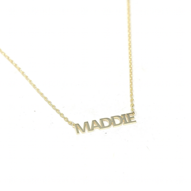 The Sis Kiss - Custom Children's Name Necklace - 3 Colors Available