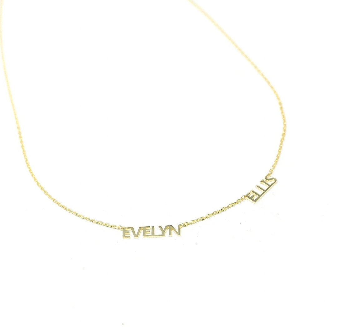 The Sis Kiss Custom Children s Name Necklace 3 Colors