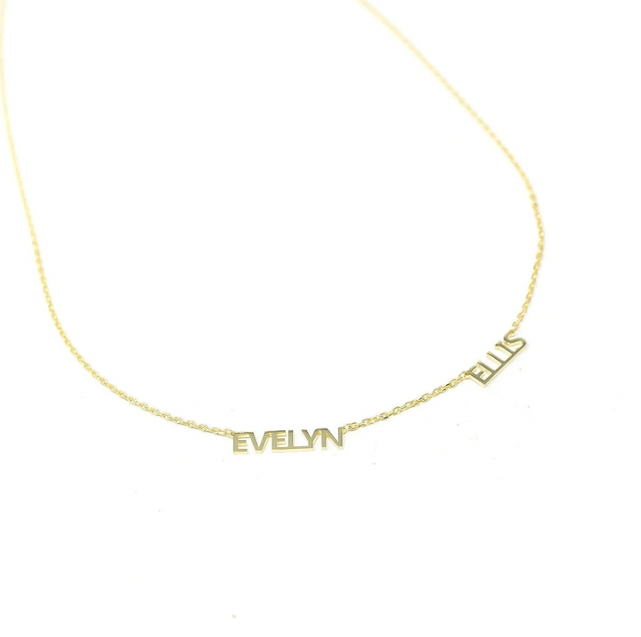 The Sis Kiss - Custom Children's Name Necklace - 3 Colors Available