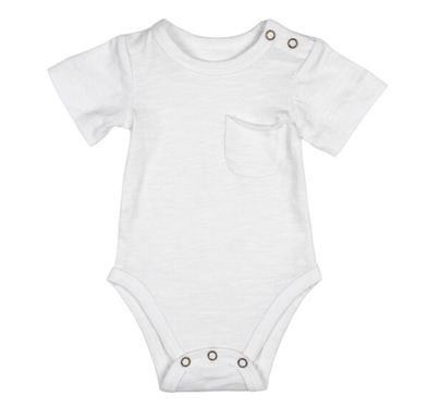 L'oved Baby - Organic Short Sleeve Bodysuit in White