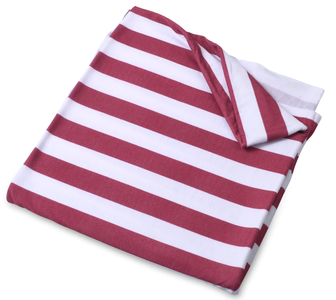 Indiana University Knit Swaddle Blanket in Candy Stripes