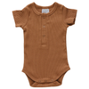 Mebie Baby boys ribbed henley onesie