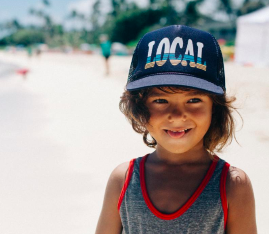 Tiny Whales Kids Local Trucker Hat in Navy
