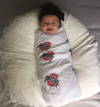 100% Organic Cotton Muslin Blanket in The Ohio State Logo