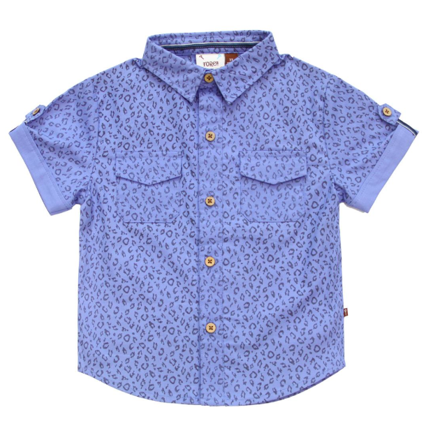 Fore Axel Hudson blue short sleeve button up
